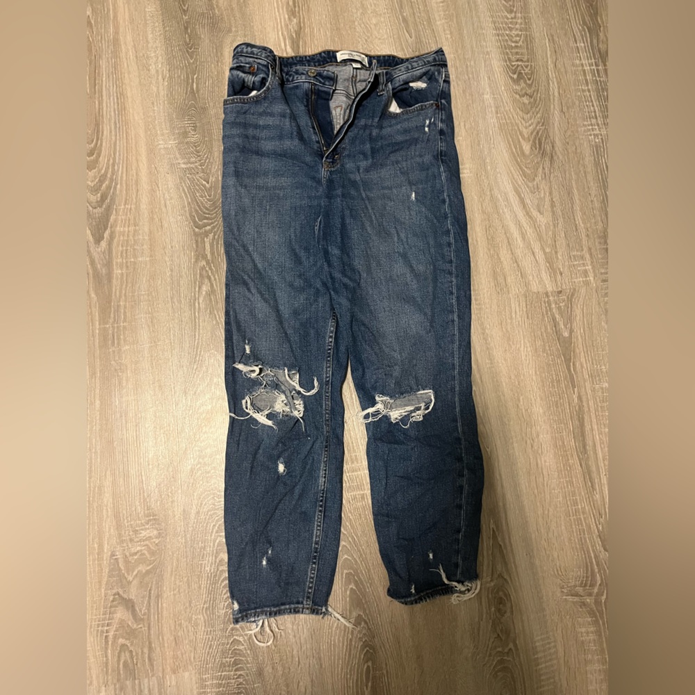Abercrombie & Fitch The Mom High Rise Curve Love Jean Size 10 Long